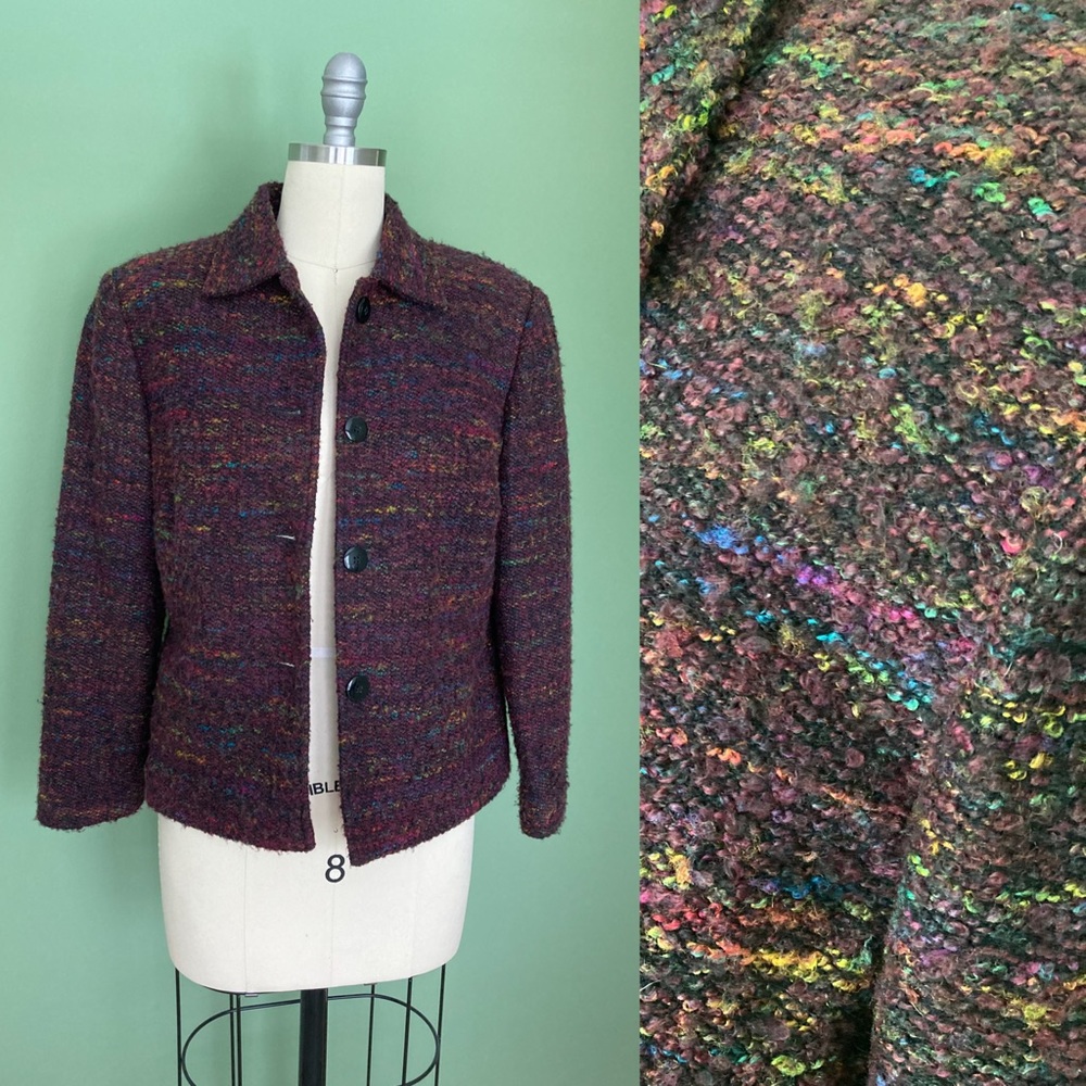 Purple Sag Harbor Tweed Blazer